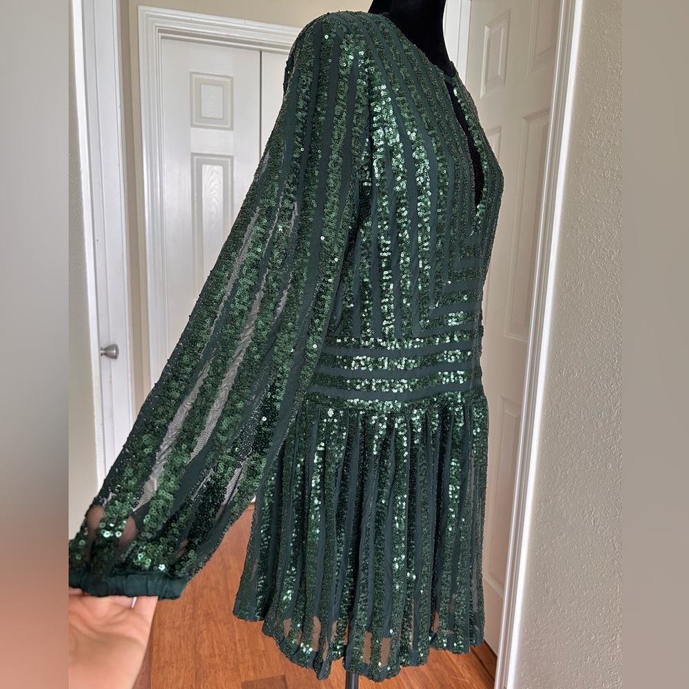 Anthropologie Sequined Open-Back Mini Dress - Picture 5 of 12